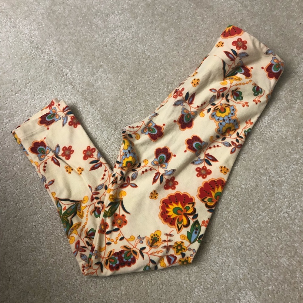 Lularoe Kid Leggings S/M Floral